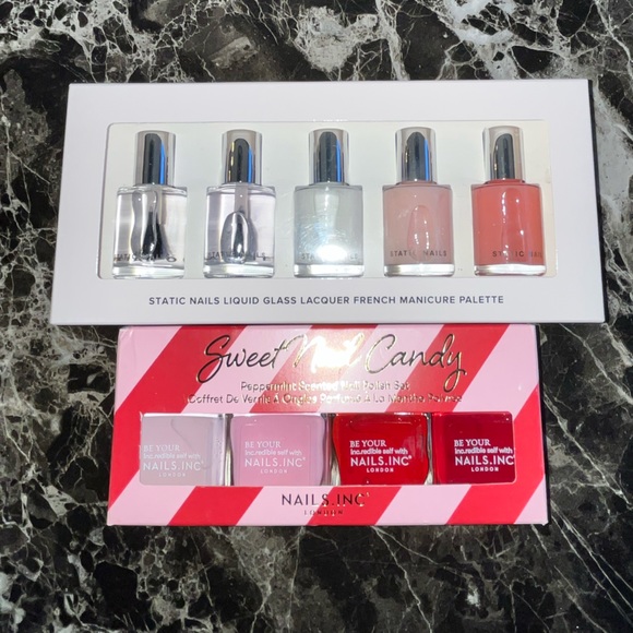 Static Nails Liquid Glass Lacquer French Manicure Set **SOLD - Picture 1 of 5